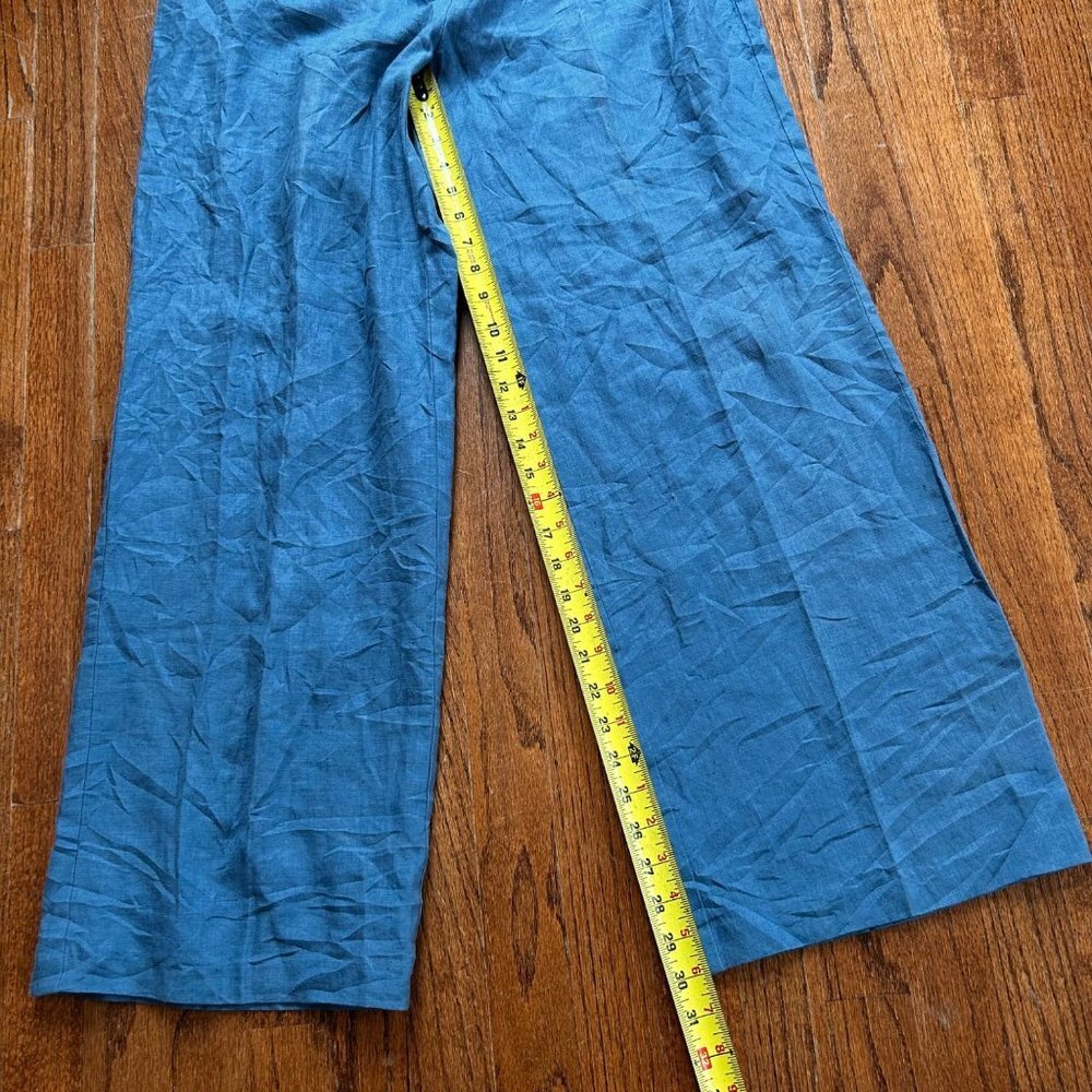Vintage Willi Smith Womens Pants Size 14 Linen Wide Leg Trousers 90s Y2K New - Picture 4 of 12
